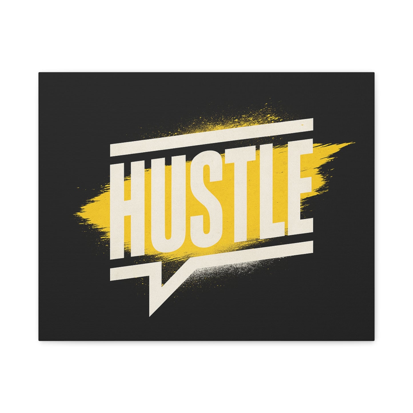 Canvas 'Hustle' Inspirational Wall Art French Cleat Hanging