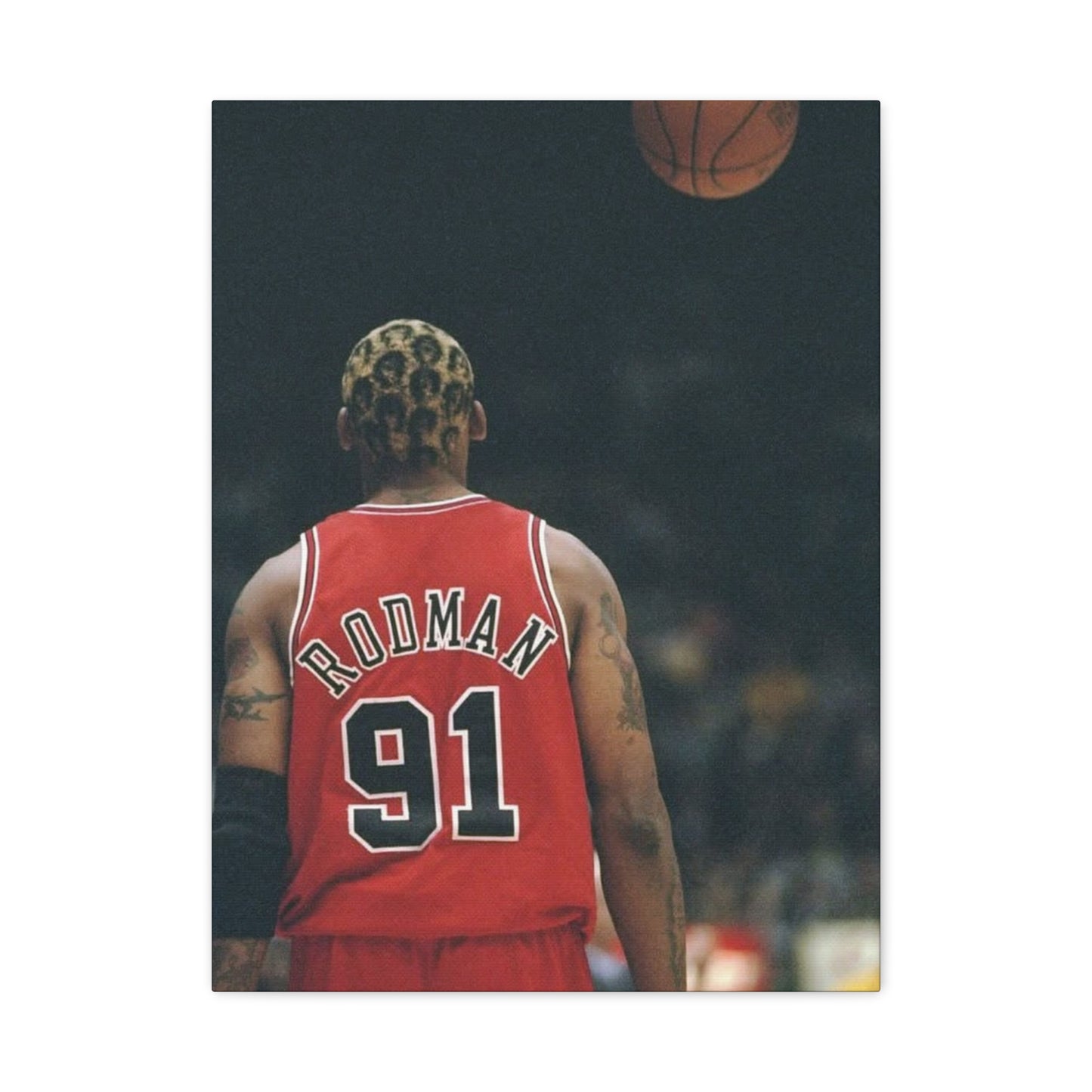 Dennis Rodman Canvas Wall Art - Stretched Matte Print for Basketball Fans
