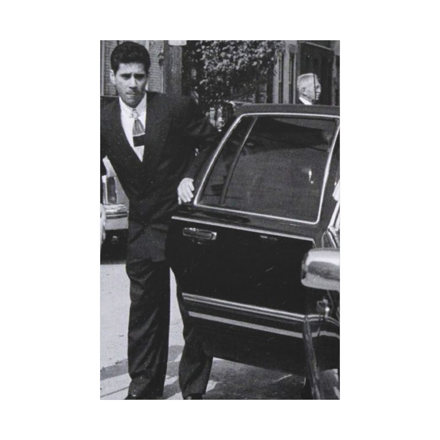 The Streets Are Watching _ Skinny Joey Merlino Vintage Black and White Canvas Art - 1.25" Stretched Matte Print
