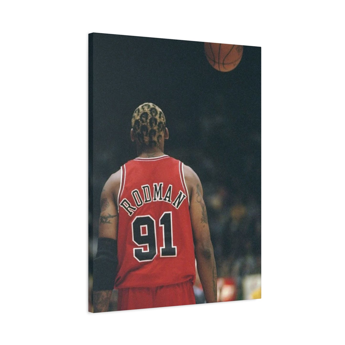 Dennis Rodman Canvas Wall Art - Stretched Matte Print for Basketball Fans