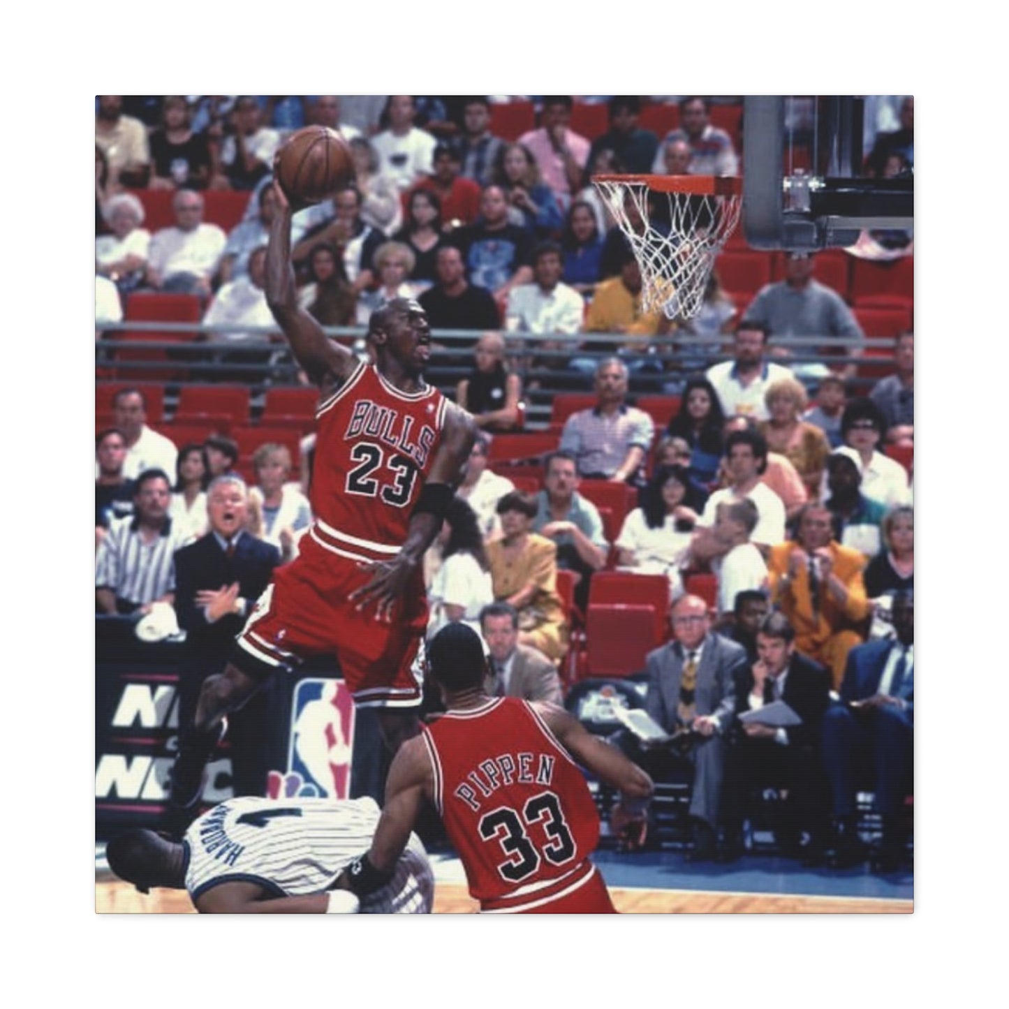 Michael Jordan Basketball Poster Canvas Art - Iconic Dunk Scene