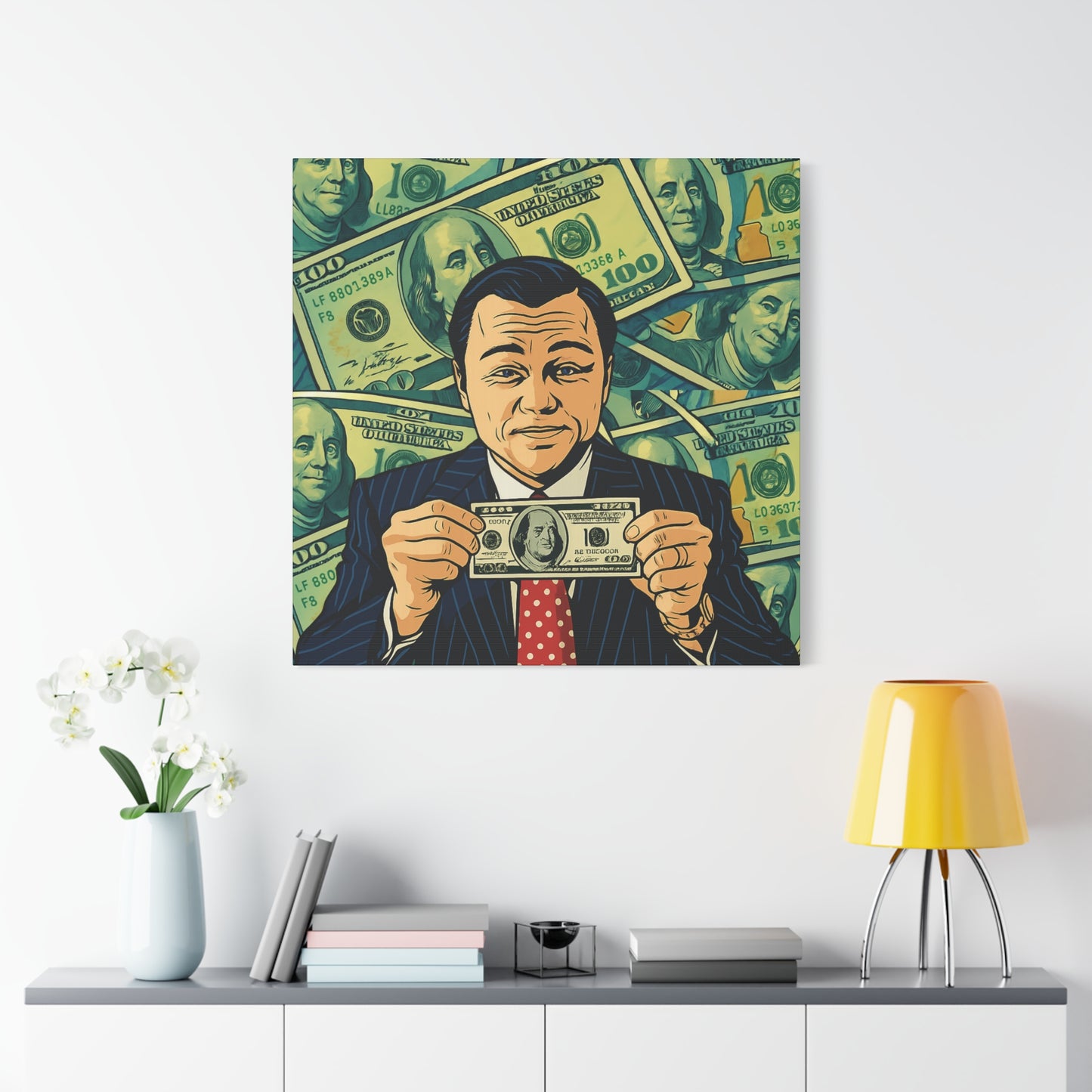Sell Me This Canvas” – Inspired by The Wolf of Wall Street - Money Motivation Canvas Wall Art - Stretched Matte Print
