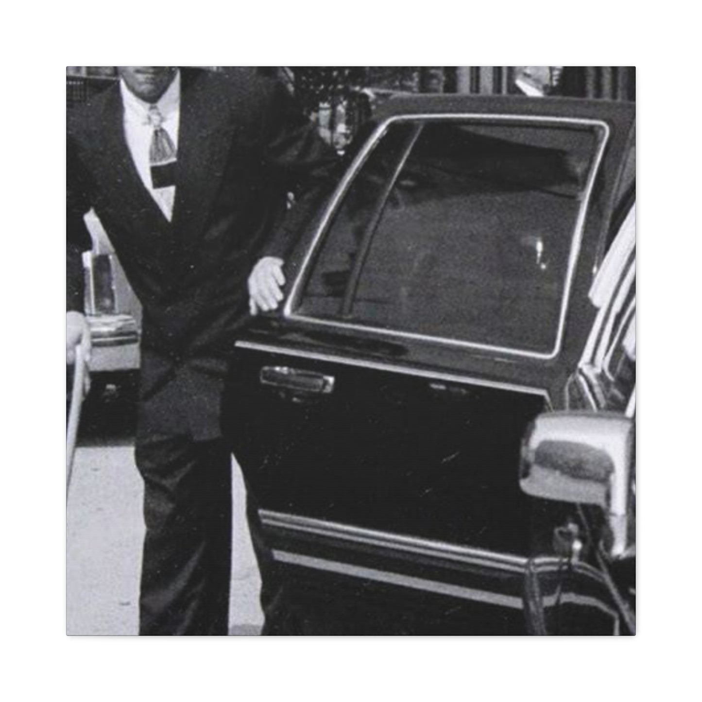 The Streets Are Watching _ Skinny Joey Merlino Vintage Black and White Canvas Art - 1.25" Stretched Matte Print