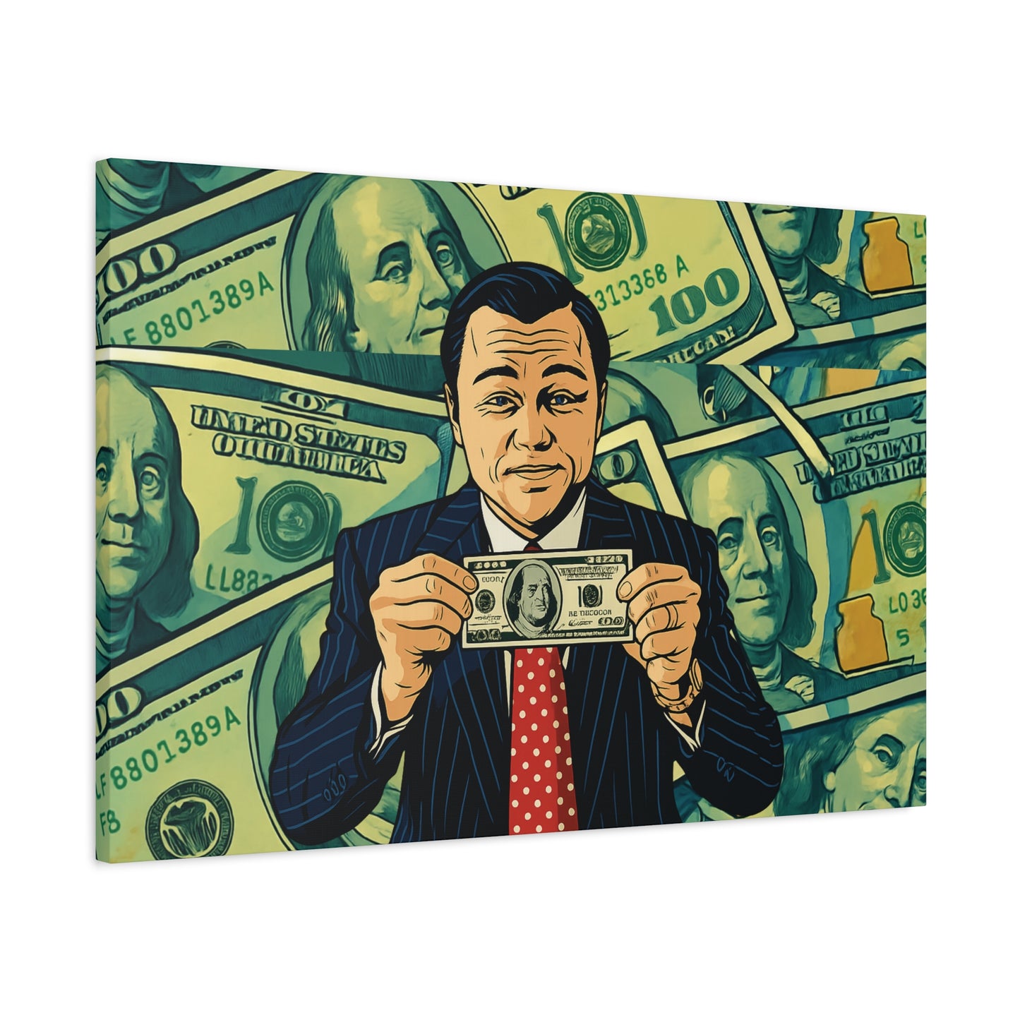Sell Me This Canvas” – Inspired by The Wolf of Wall Street - Money Motivation Canvas Wall Art - Stretched Matte Print