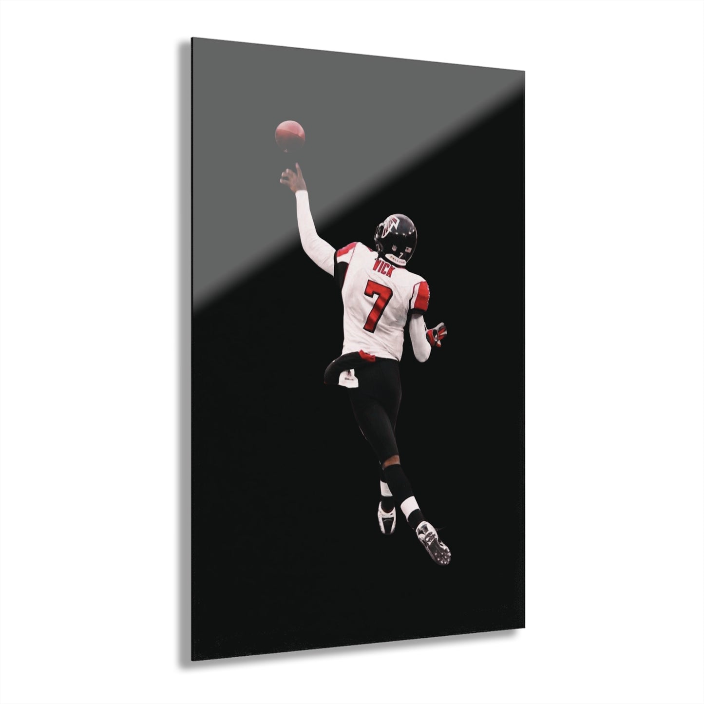 Mike Vick Falcons #7 MVP Madden Dynamic Sports Acrylic Print - French Cleat Hanging Decor for Athletes