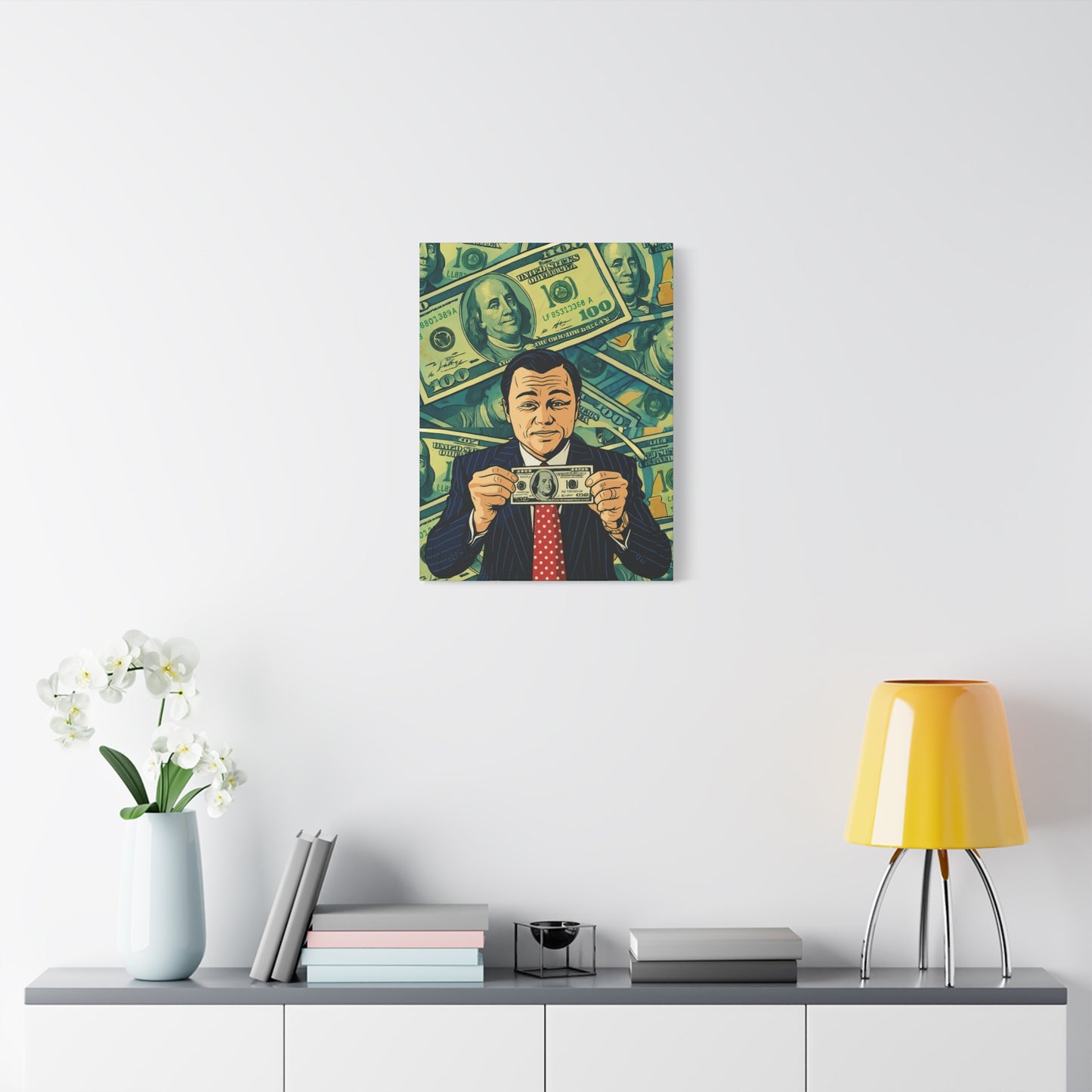 Sell Me This Canvas” – Inspired by The Wolf of Wall Street - Money Motivation Canvas Wall Art - Stretched Matte Print