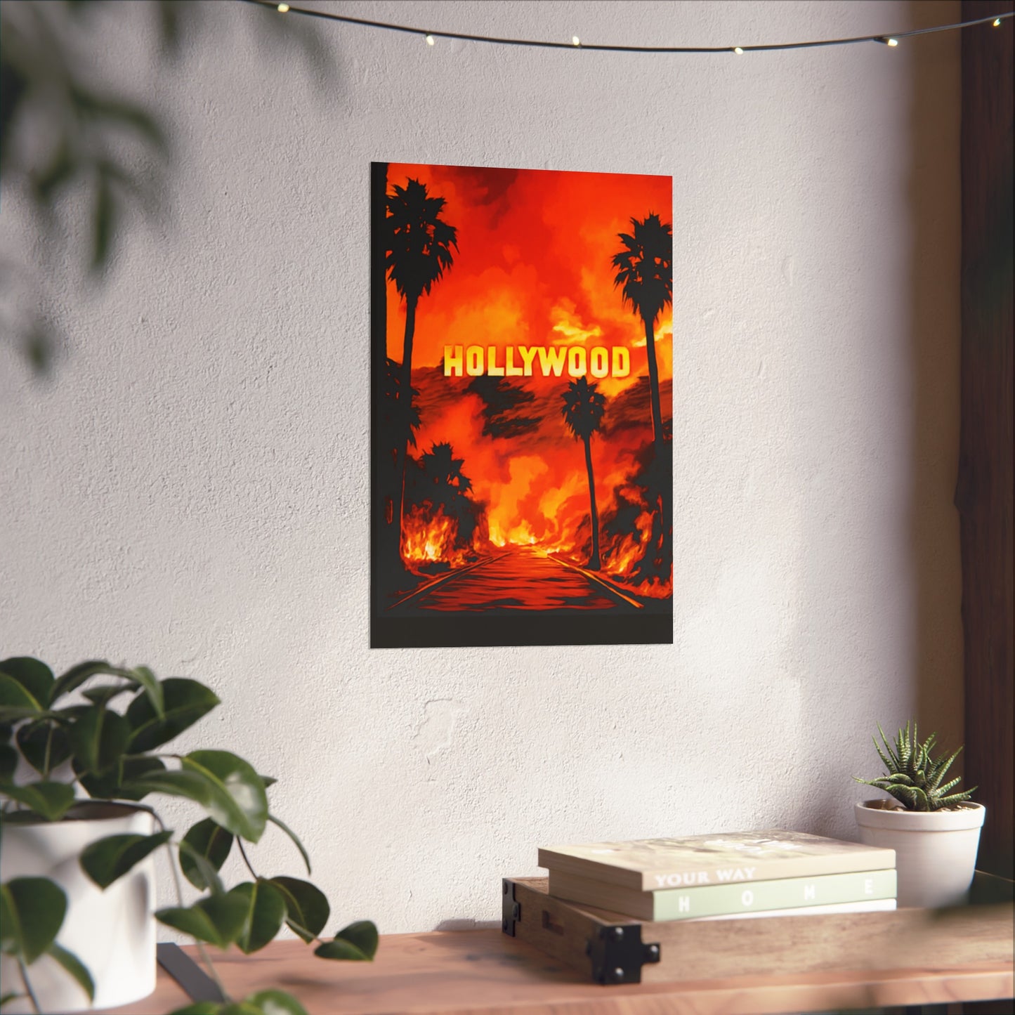 Hollywood Fine Art Poster - Bold Sunset Landscape Wall Decor