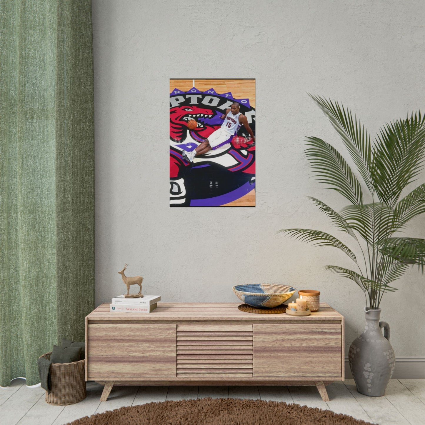 Vince Carter Toronto Raptors Rolled Poster - Basketball Fan Art for Sports Enthusiasts