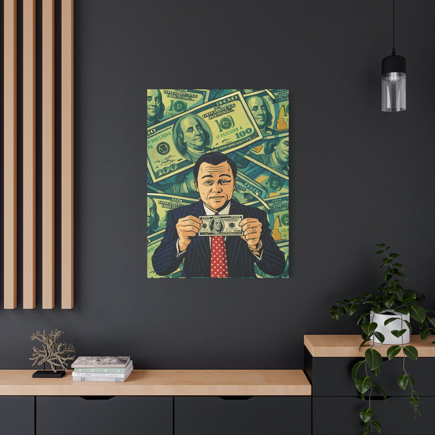 Sell Me This Canvas” – Inspired by The Wolf of Wall Street - Money Motivation Canvas Wall Art - Stretched Matte Print
