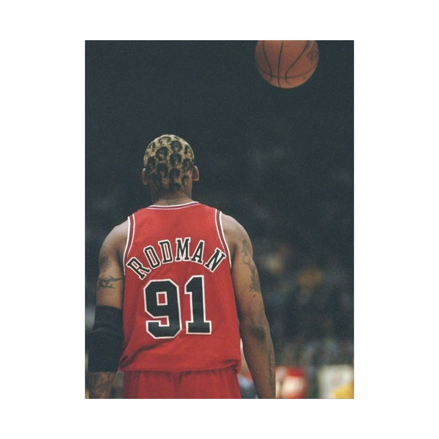 Dennis Rodman Canvas Wall Art - Stretched Matte Print for Basketball Fans