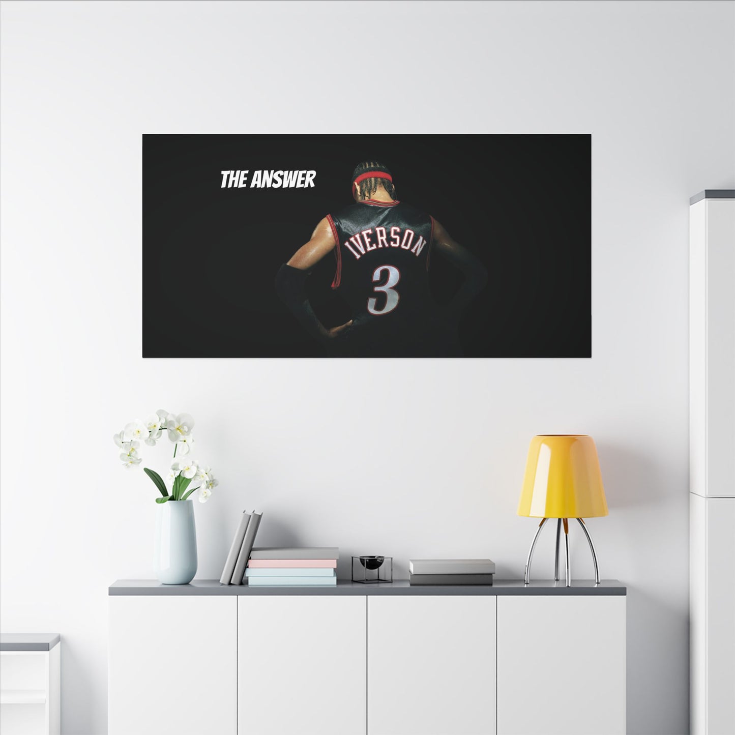 Allen Iverson Philadelphia 76ers Matte Canvas – We Can Go Anywhere Exclusive Basketball Wall Art