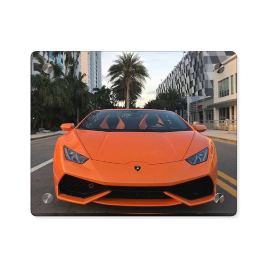 Lamborghini Sunset Drive – Luxury Acrylic Wall Art