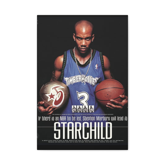 Starchild – Stephon Marbury Timberwolves Rookie Year Wall Art - Starchild Basketball Poster - Perfect for Sports Fans