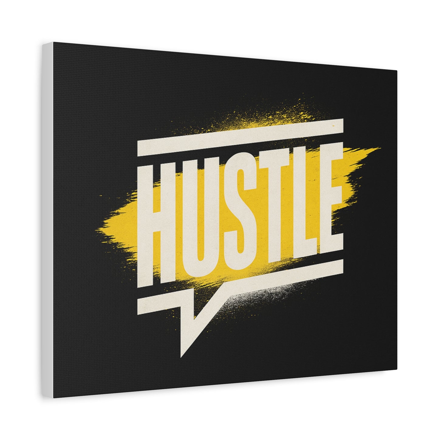 Canvas 'Hustle' Inspirational Wall Art French Cleat Hanging