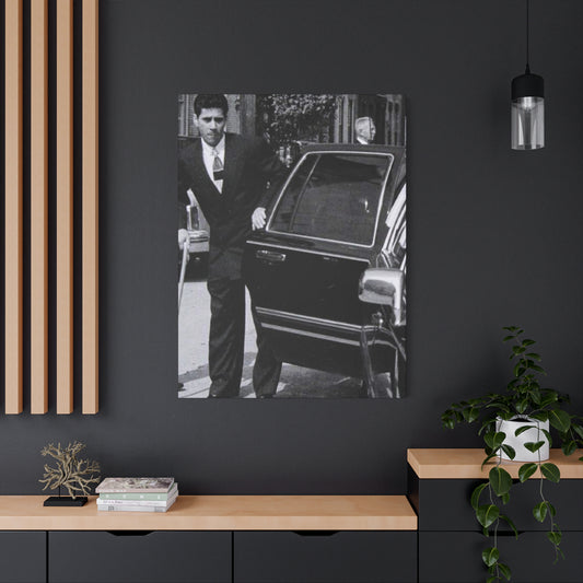 The Streets Are Watching _ Skinny Joey Merlino Vintage Black and White Canvas Art - 1.25" Stretched Matte Print