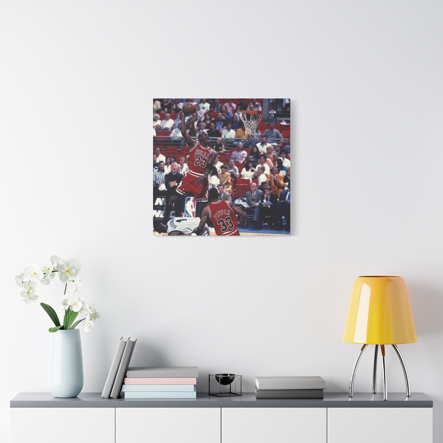 Michael Jordan Basketball Poster Canvas Art - Iconic Dunk Scene
