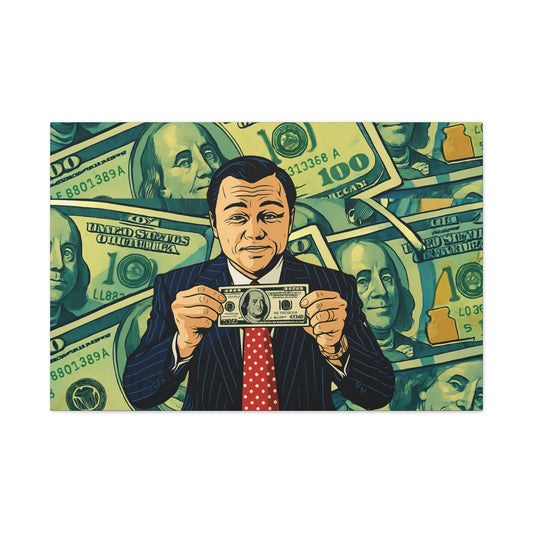 Sell Me This Canvas” – Inspired by The Wolf of Wall Street - Money Motivation Canvas Wall Art - Stretched Matte Print