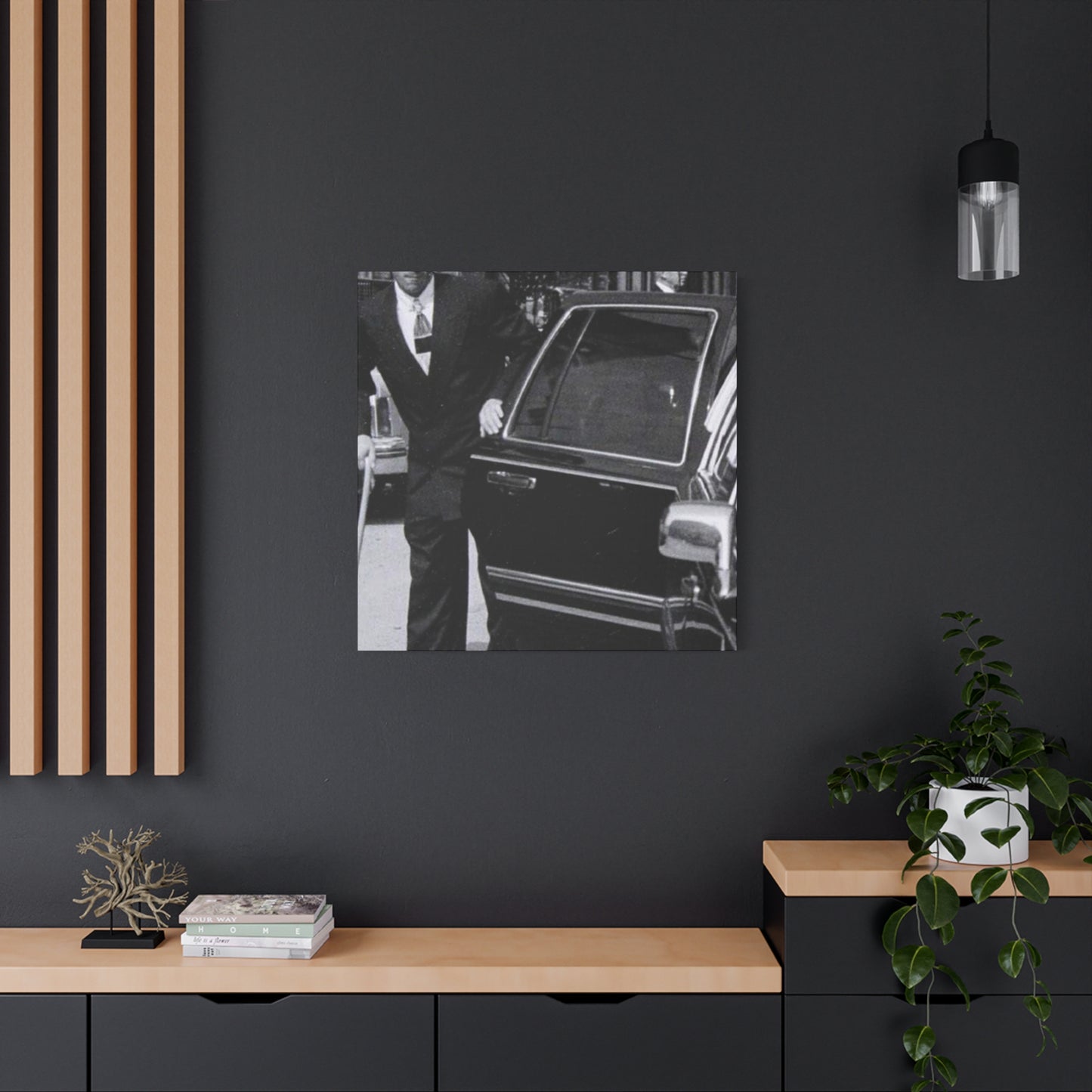 The Streets Are Watching _ Skinny Joey Merlino Vintage Black and White Canvas Art - 1.25" Stretched Matte Print