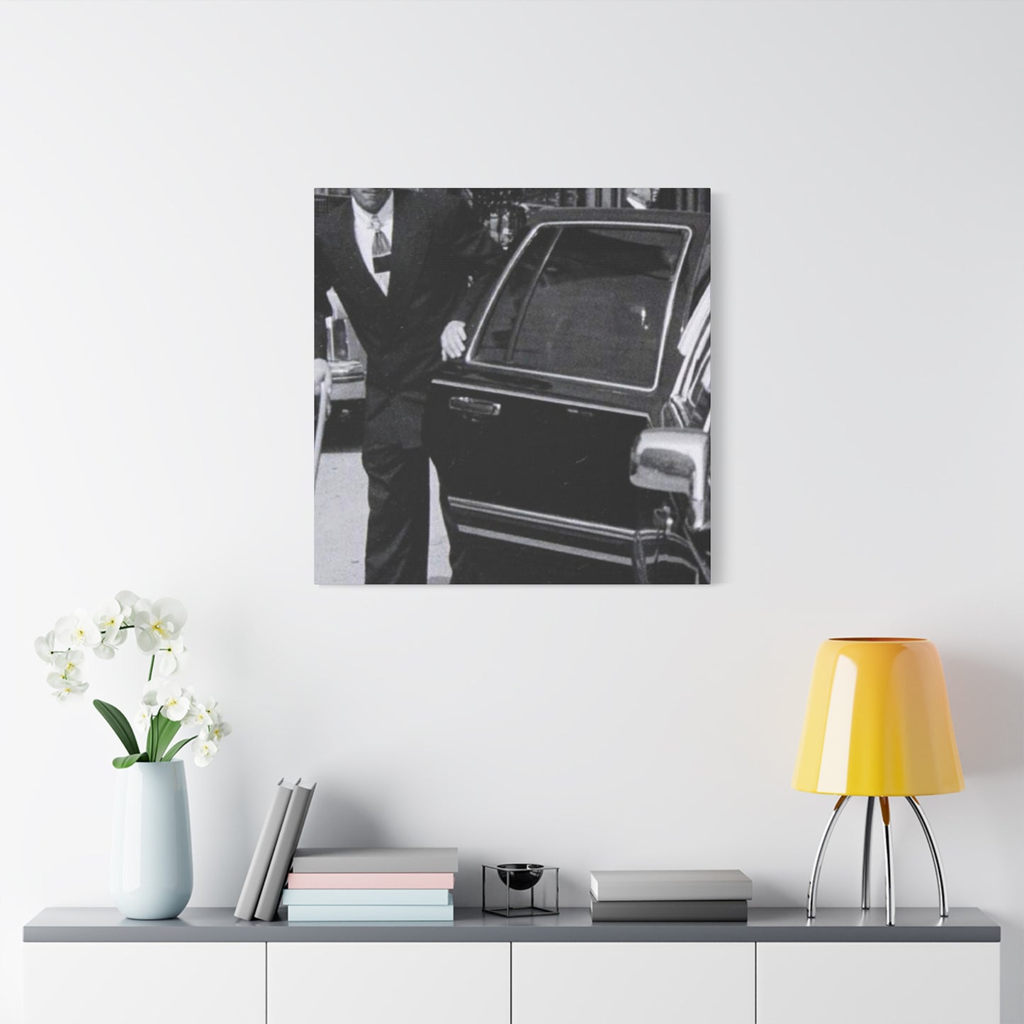 The Streets Are Watching _ Skinny Joey Merlino Vintage Black and White Canvas Art - 1.25" Stretched Matte Print