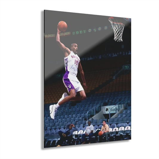 Vince Carter Toronto Raptors Vinsanity Flying Dunking Nike Dynamic Basketball Acrylic Print - Modern Art for Sports Enthusiasts