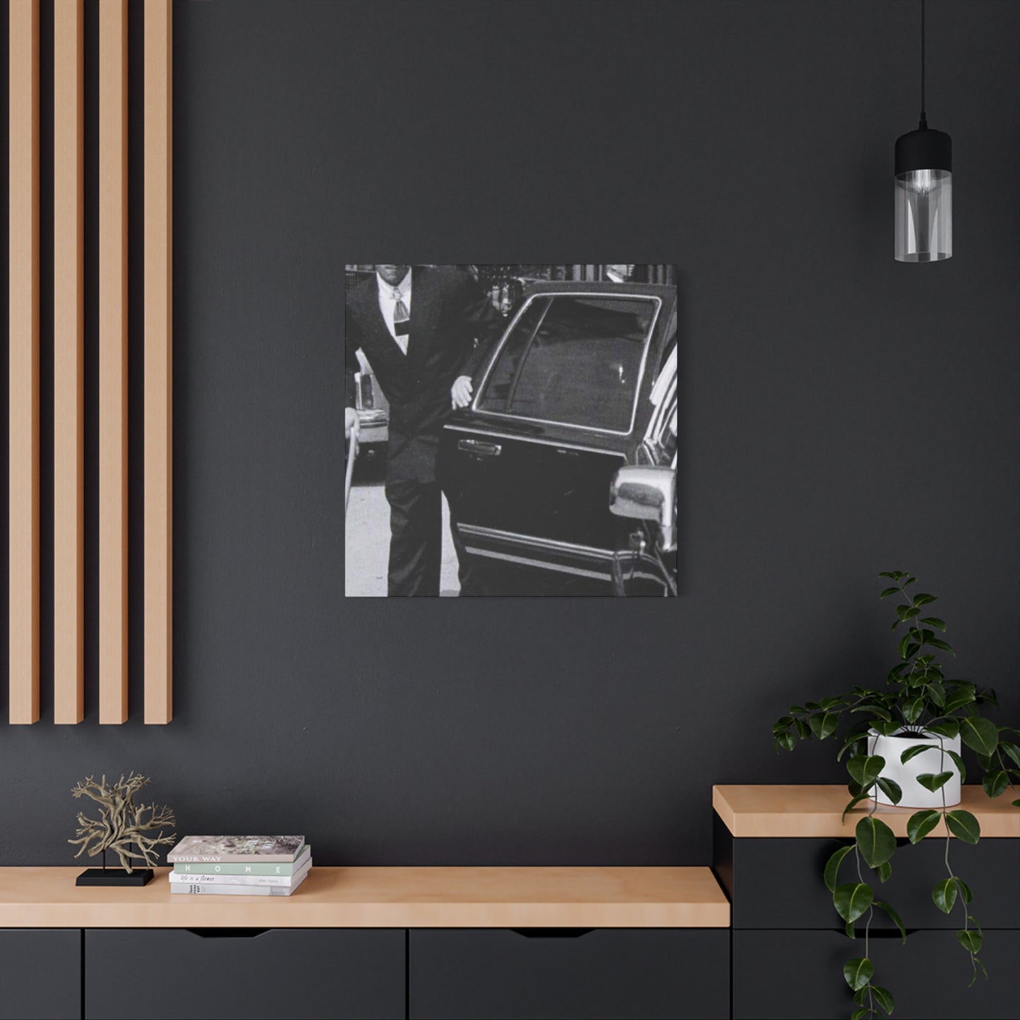 The Streets Are Watching _ Skinny Joey Merlino Vintage Black and White Canvas Art - 1.25" Stretched Matte Print