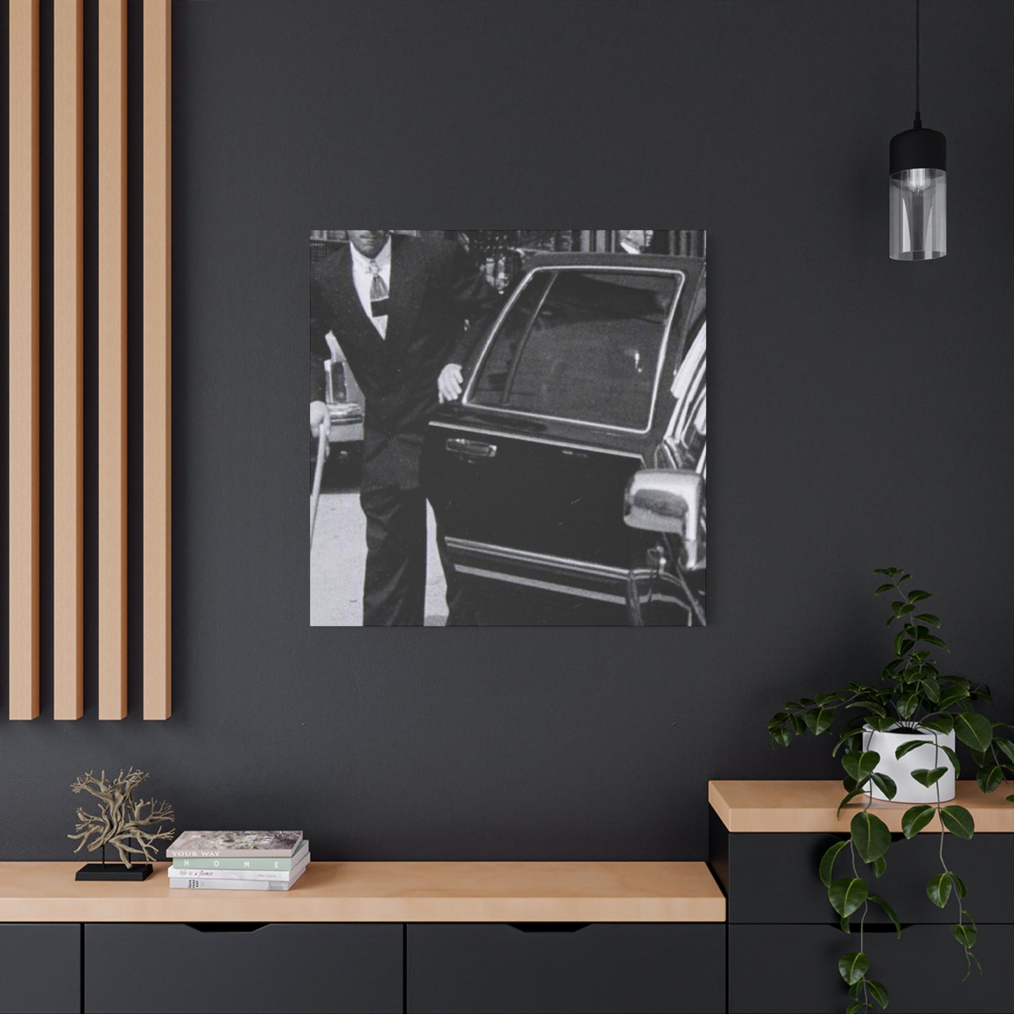 The Streets Are Watching _ Skinny Joey Merlino Vintage Black and White Canvas Art - 1.25" Stretched Matte Print
