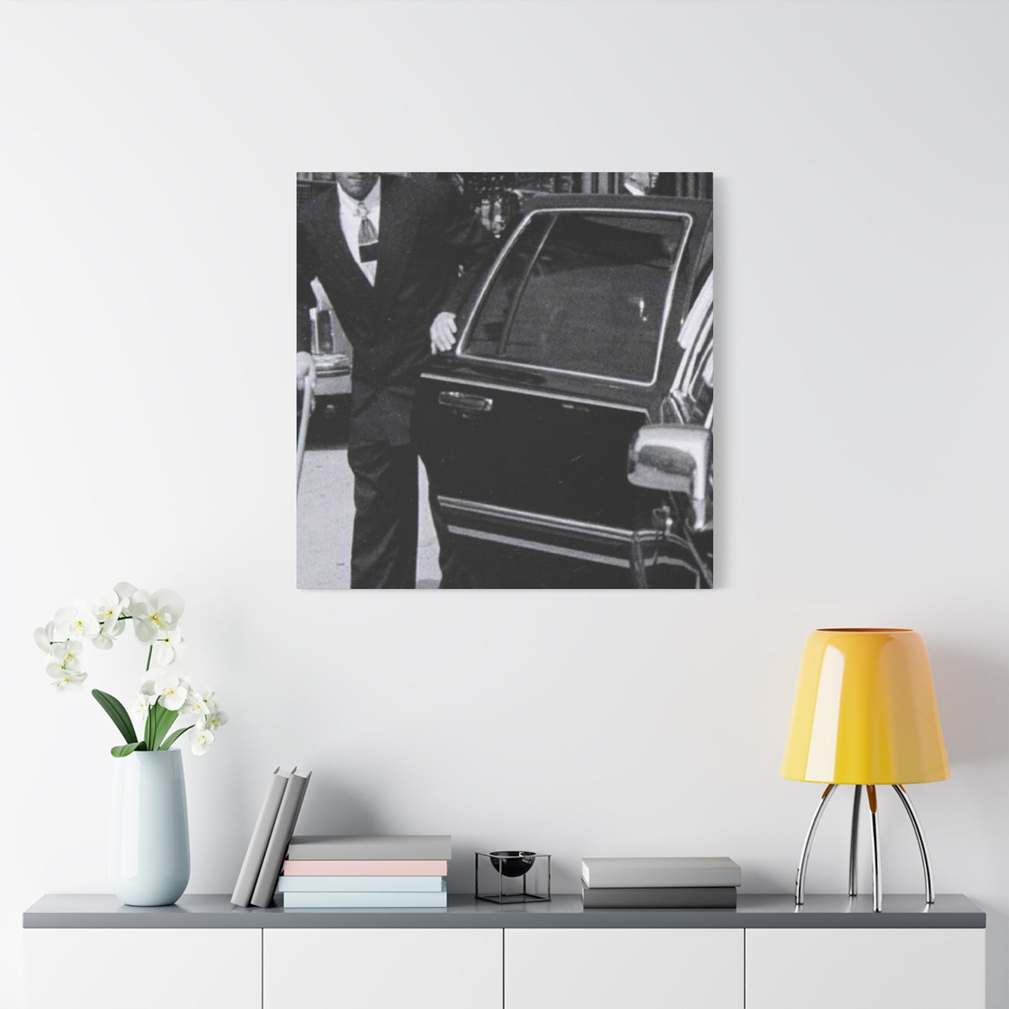 The Streets Are Watching _ Skinny Joey Merlino Vintage Black and White Canvas Art - 1.25" Stretched Matte Print