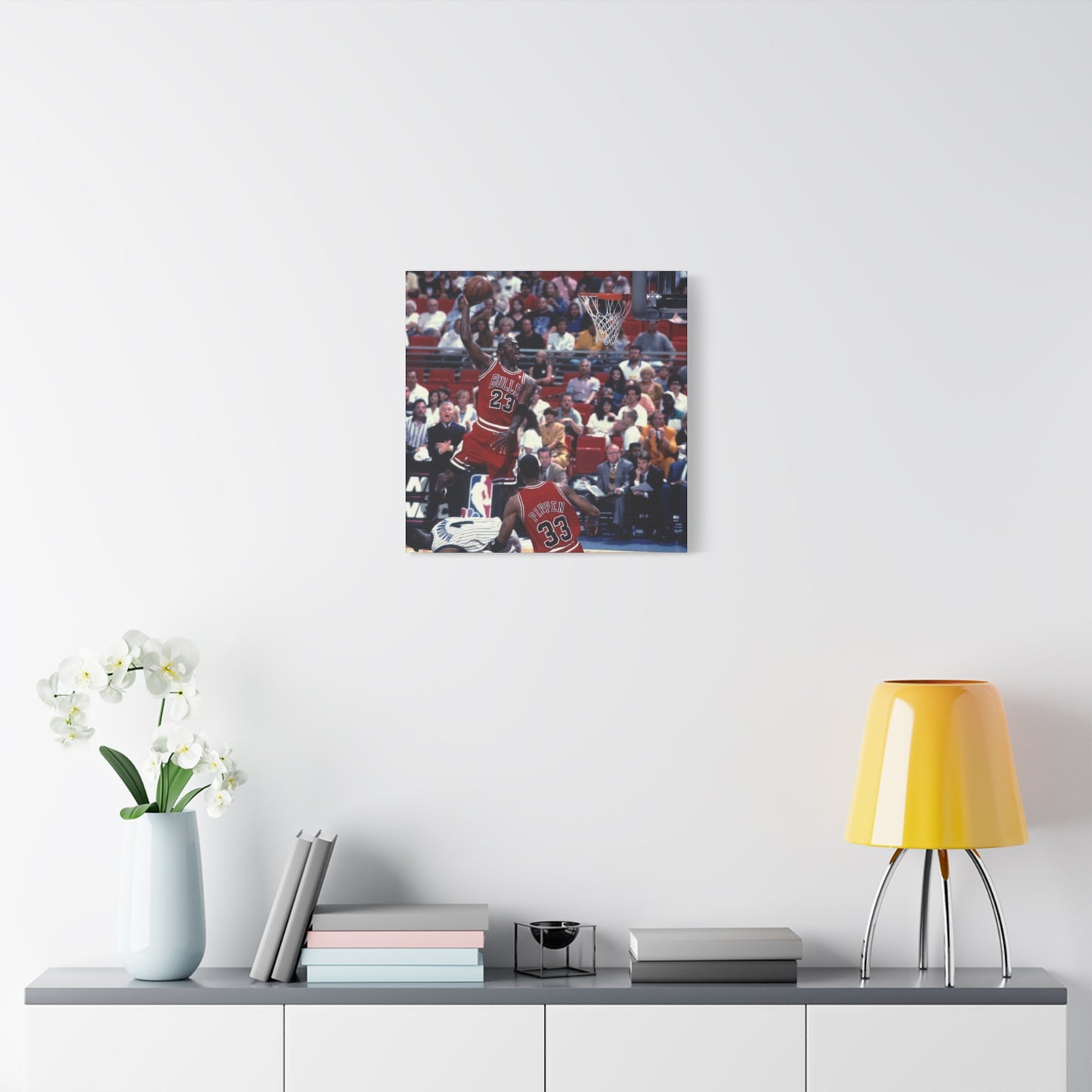 Michael Jordan Basketball Poster Canvas Art - Iconic Dunk Scene