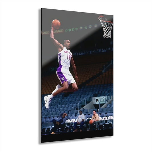 Vince Carter Toronto Raptors Vinsanity Flying Dunking Nike Dynamic Basketball Acrylic Print - Modern Art for Sports Enthusiasts
