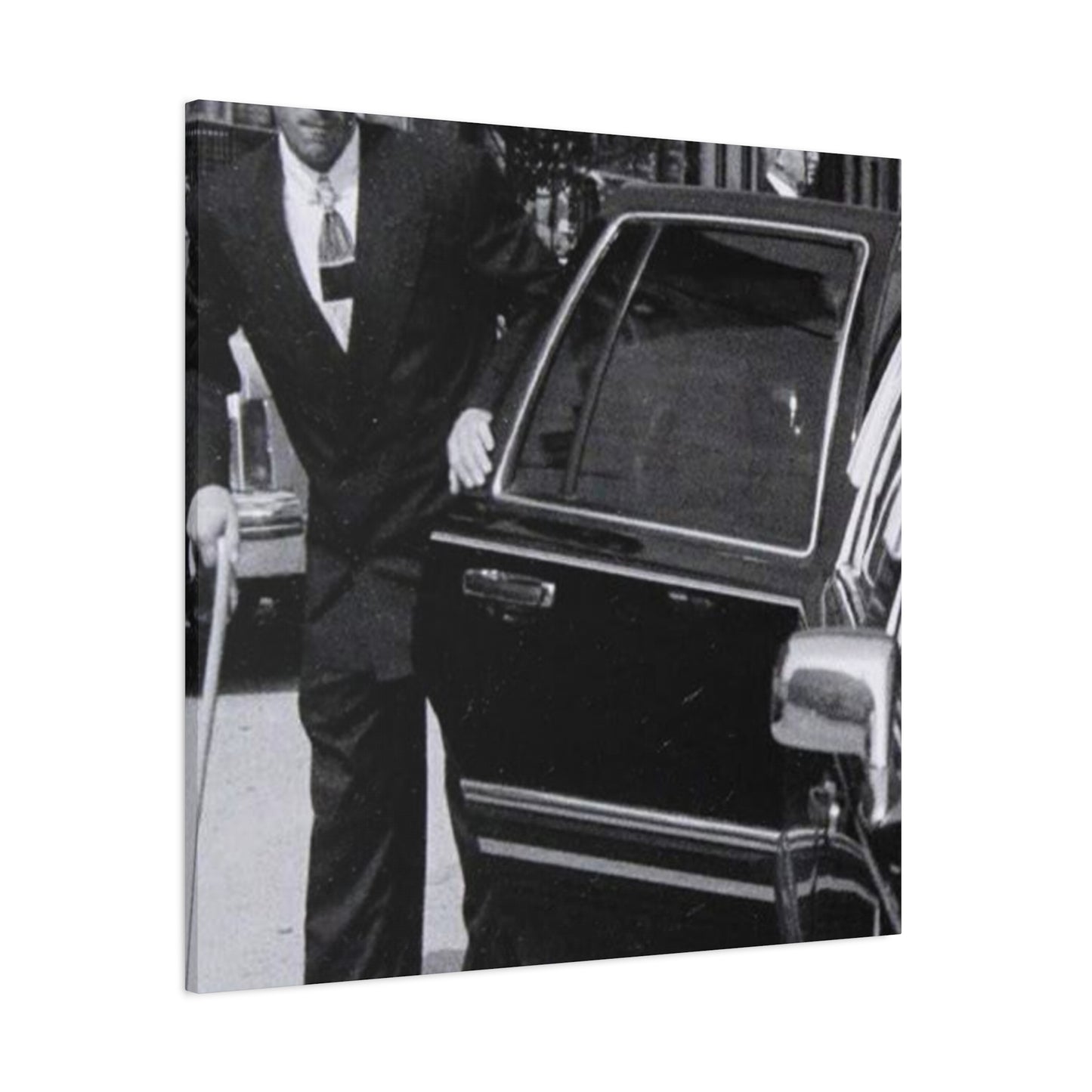 The Streets Are Watching _ Skinny Joey Merlino Vintage Black and White Canvas Art - 1.25" Stretched Matte Print