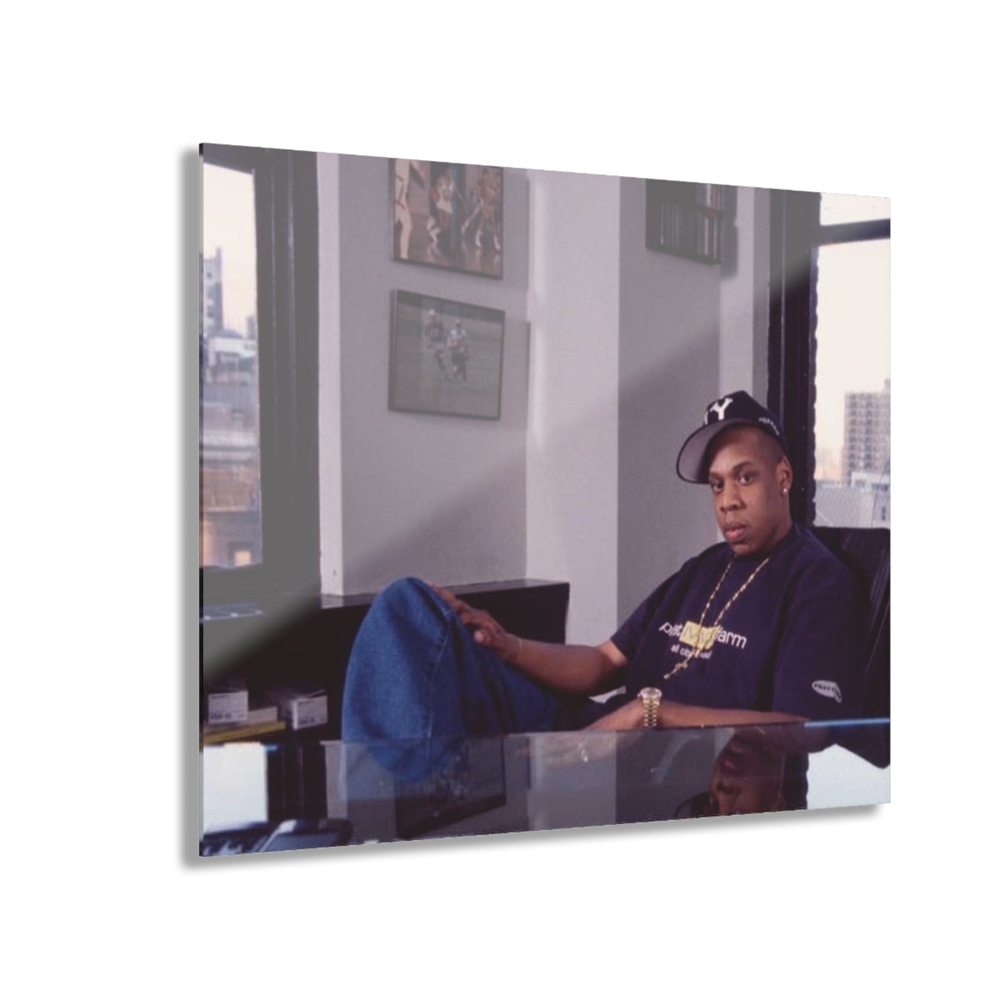 Jay-Z at Roc-A-Fella Headquarters CEO 2000’s – Limited Edition Acrylic Wall Art