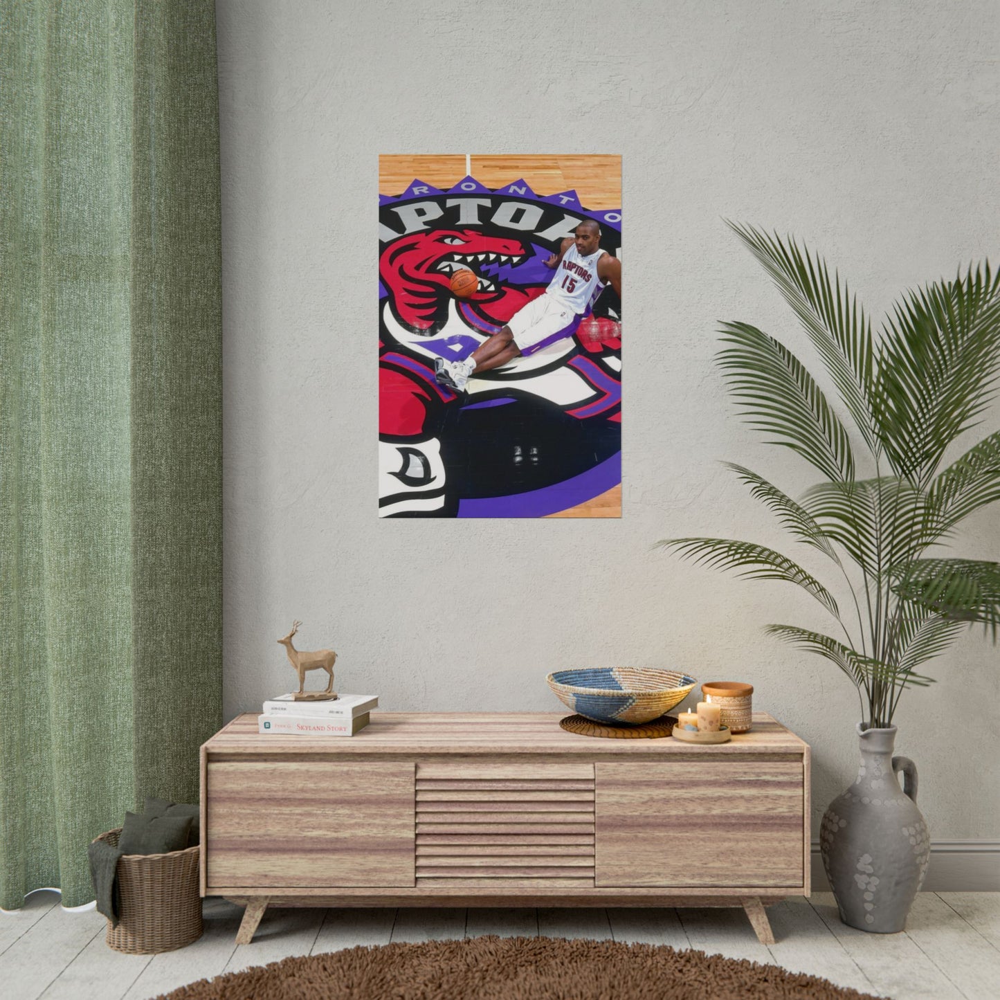 Vince Carter Toronto Raptors Rolled Poster - Basketball Fan Art for Sports Enthusiasts