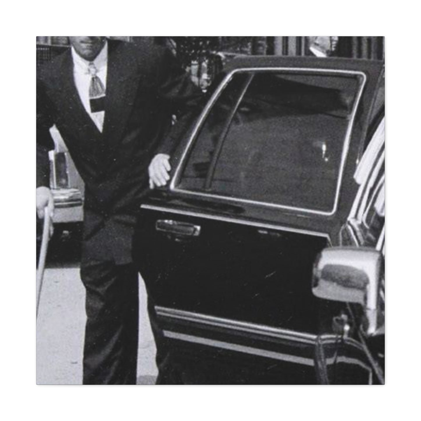 The Streets Are Watching _ Skinny Joey Merlino Vintage Black and White Canvas Art - 1.25" Stretched Matte Print