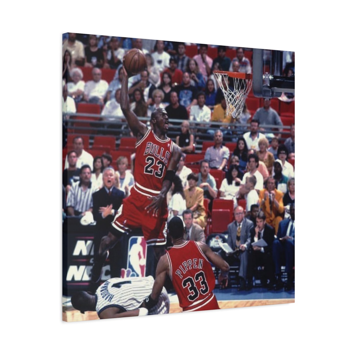 Michael Jordan Basketball Poster Canvas Art - Iconic Dunk Scene