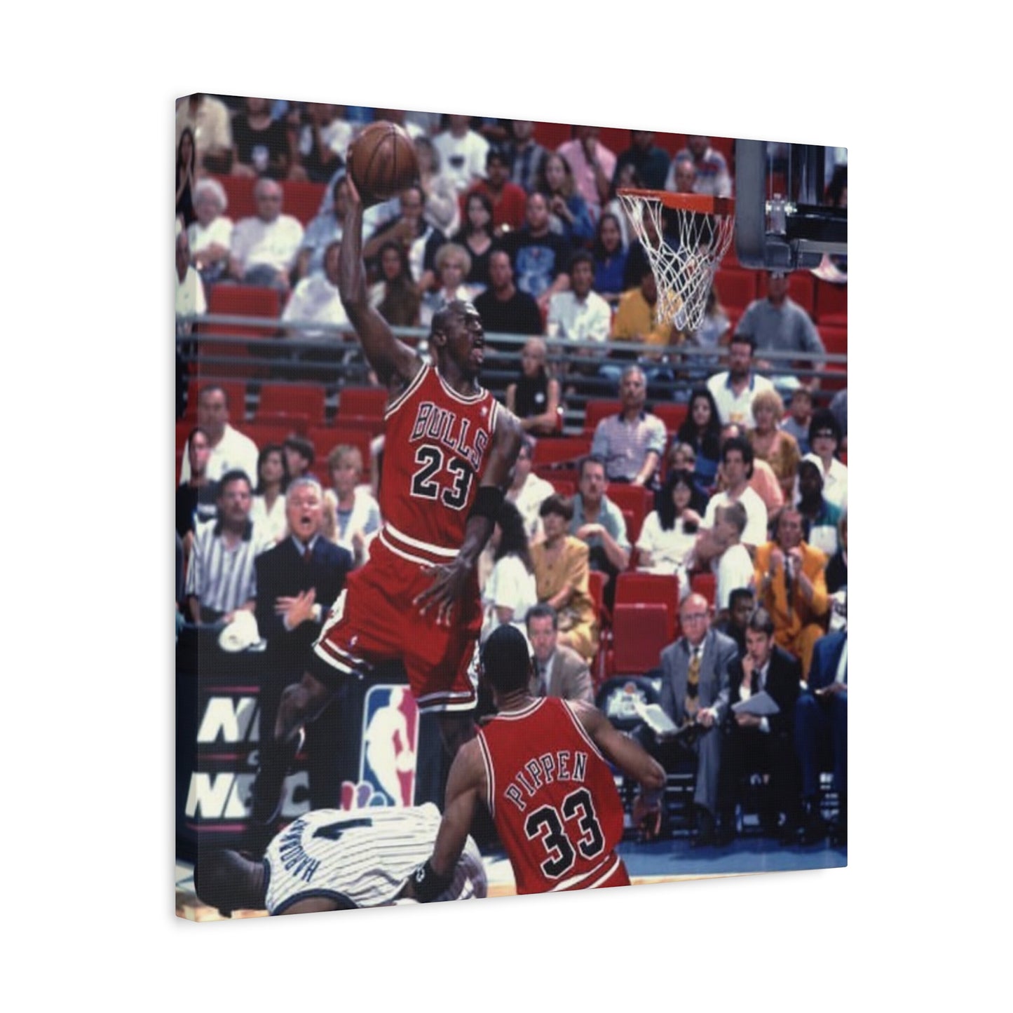 Michael Jordan Basketball Poster Canvas Art - Iconic Dunk Scene