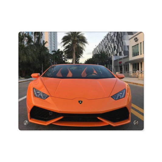 Lamborghini Sunset Drive – Luxury Acrylic Wall Art