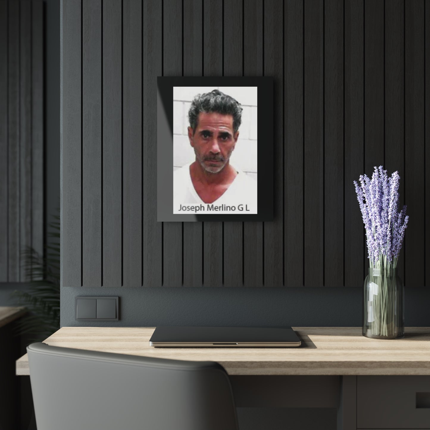 Against All Odds - A Real Man’s Man - Skinny Joey Merlino Mug Shot Philly’s Own Sleek Acrylic Wall Art