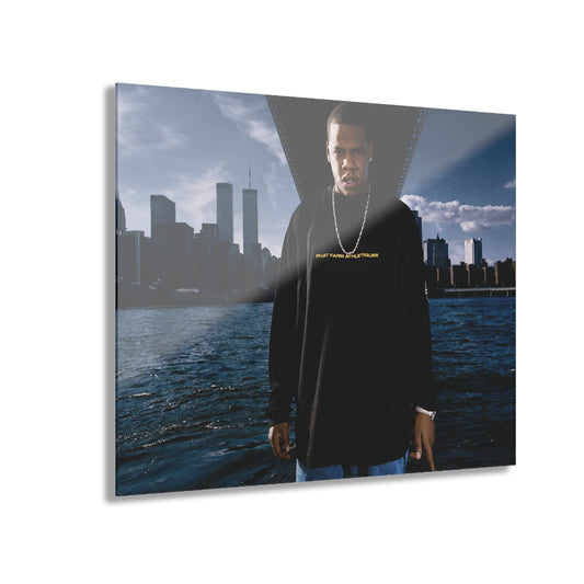 Jay-Z NYC Twin Towers Modern Acrylic Print Wall Art - Urban Vibes with French Cleat Hanging