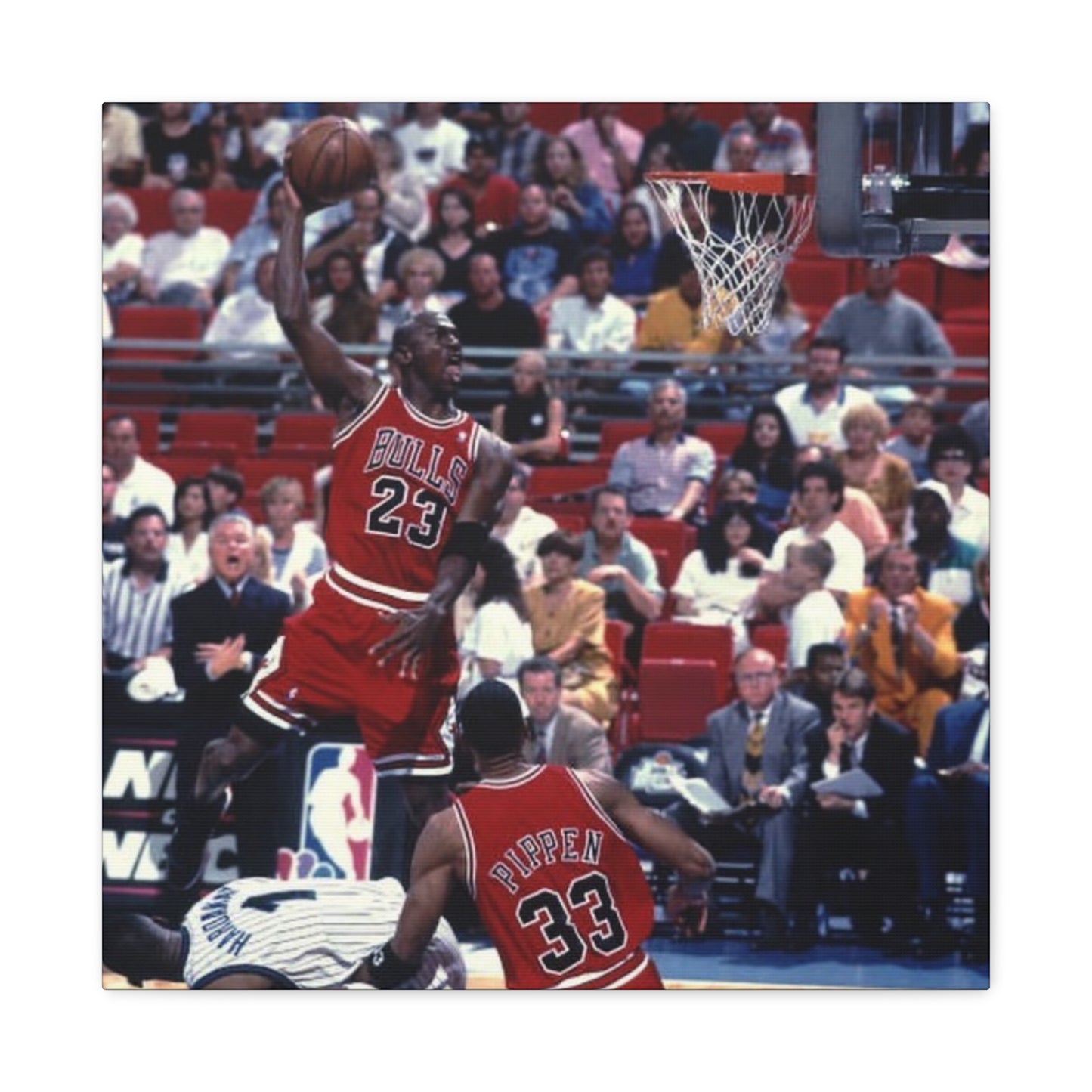 Michael Jordan Basketball Poster Canvas Art - Iconic Dunk Scene