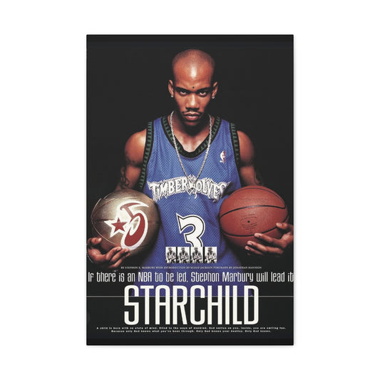 Starchild – Stephon Marbury Timberwolves Rookie Year Wall Art - Starchild Basketball Poster - Perfect for Sports Fans