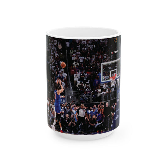Jalen Brunson New York Knicks NBA Game Winner Playoffs Basketball Celebration Ceramic Mug - Perfect for Fans & Gifting