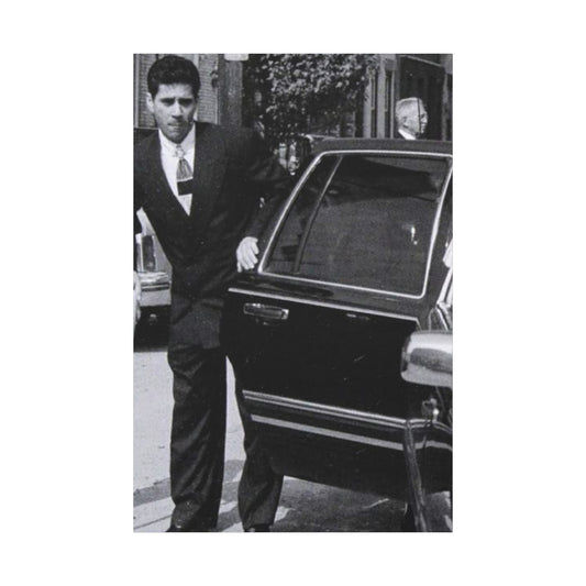 The Streets Are Watching _ Skinny Joey Merlino Vintage Black and White Canvas Art - 1.25" Stretched Matte Print