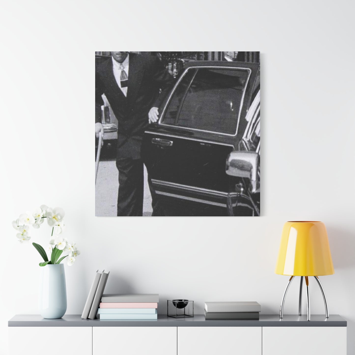 The Streets Are Watching _ Skinny Joey Merlino Vintage Black and White Canvas Art - 1.25" Stretched Matte Print