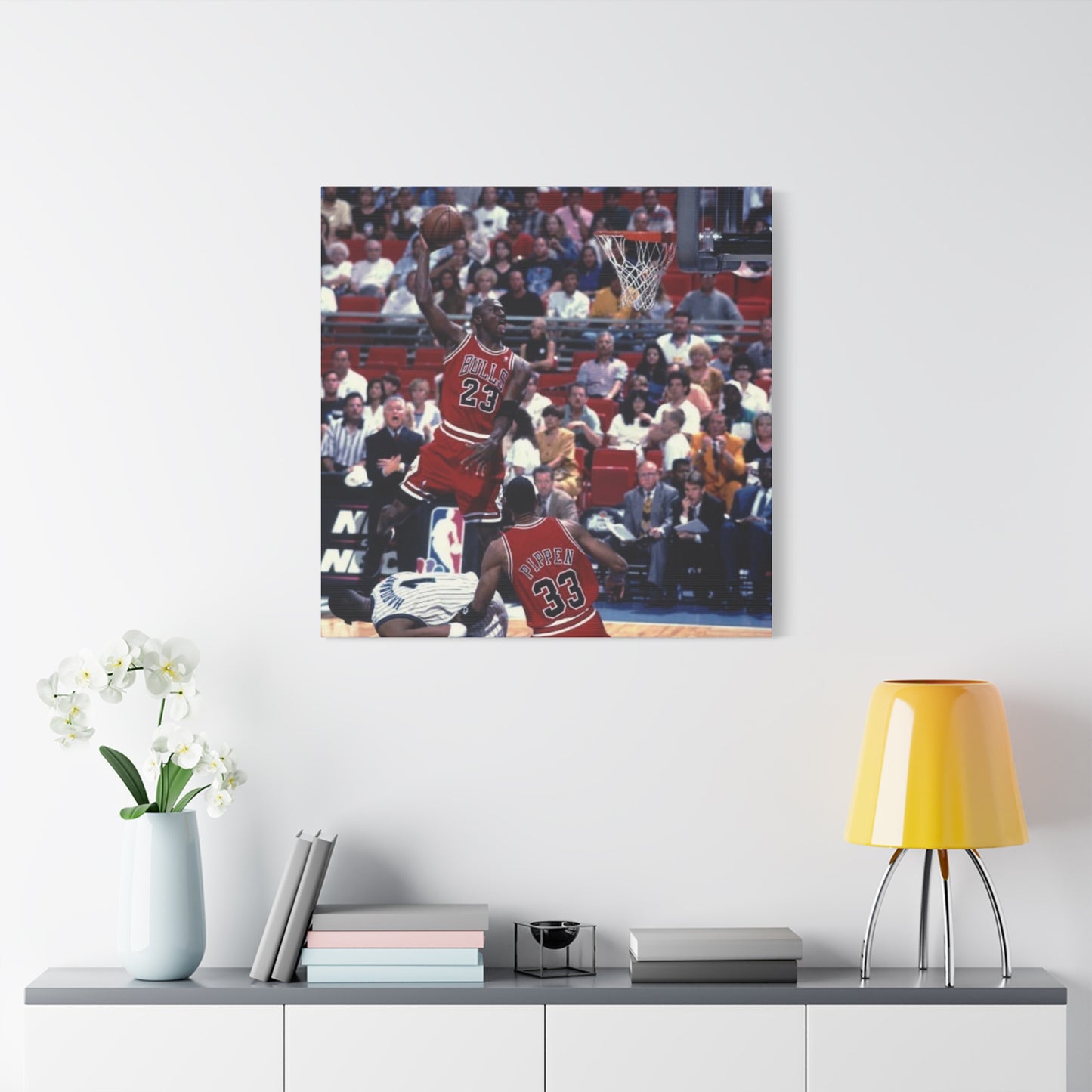 Michael Jordan Basketball Poster Canvas Art - Iconic Dunk Scene
