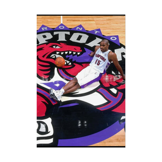 Vince Carter Toronto Raptors Rolled Poster - Basketball Fan Art for Sports Enthusiasts