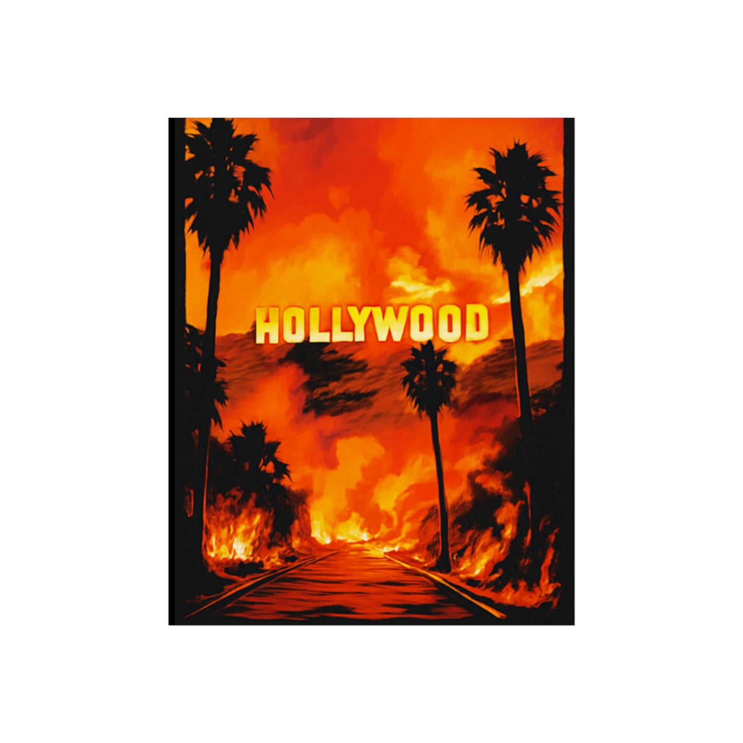 Hollywood Fine Art Poster - Bold Sunset Landscape Wall Decor
