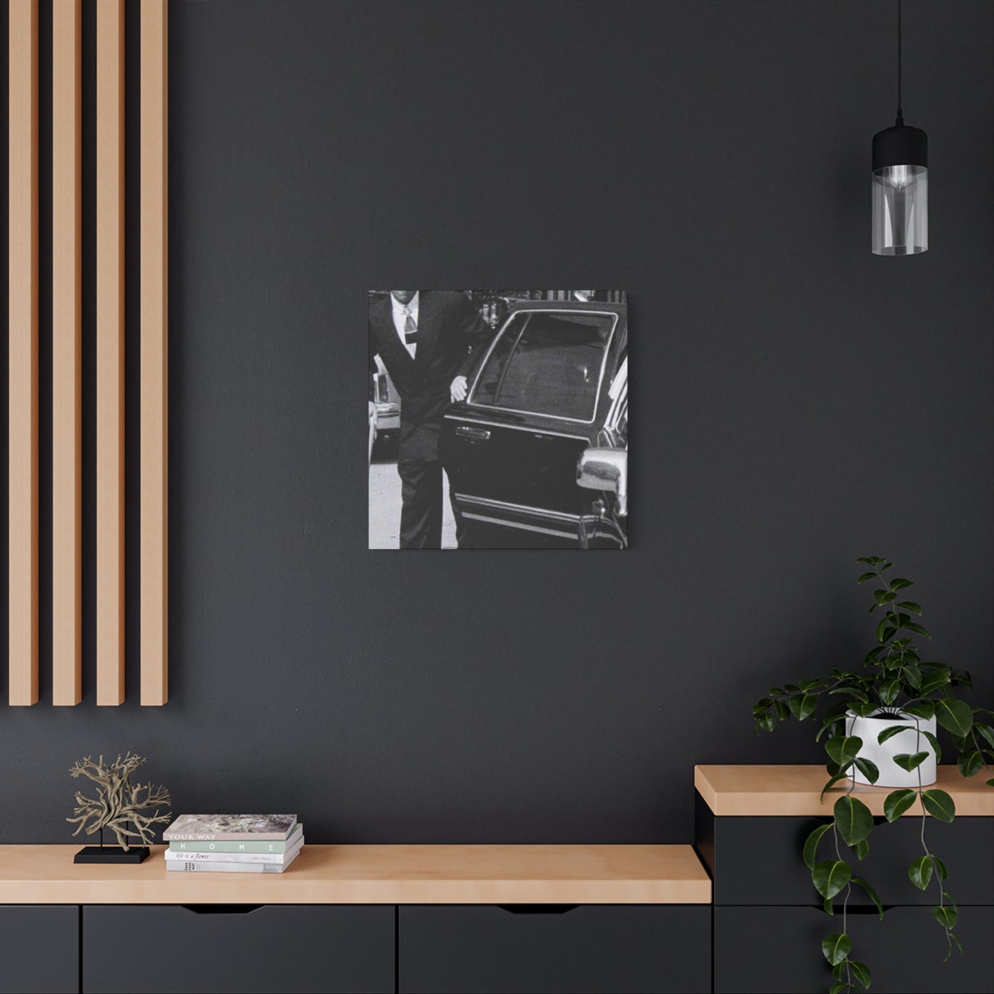 The Streets Are Watching _ Skinny Joey Merlino Vintage Black and White Canvas Art - 1.25" Stretched Matte Print