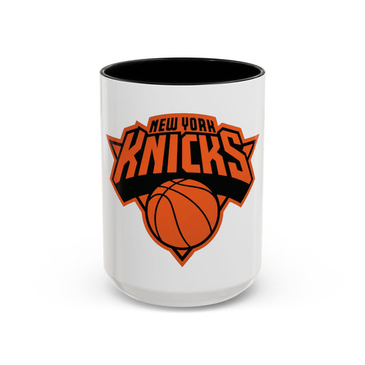New York Knicks Playoff Basketball Accent Coffee Mug - Perfect for Fans and Game Days