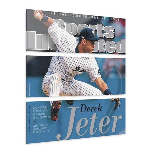 Derek Jeter Yankees – Sports Illustrated Acrylic Wall Art Triptych Acrylic Prints - Perfect for Baseball Fans and Collectors