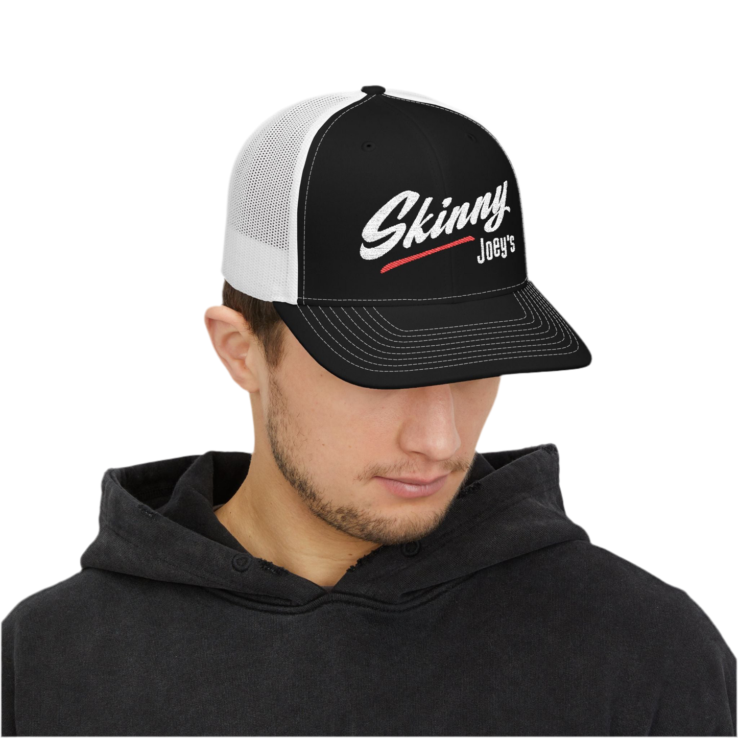 Skinny Joey's Snapback Trucker Cap - Stylish Embroidered Hat for Casual Wear
